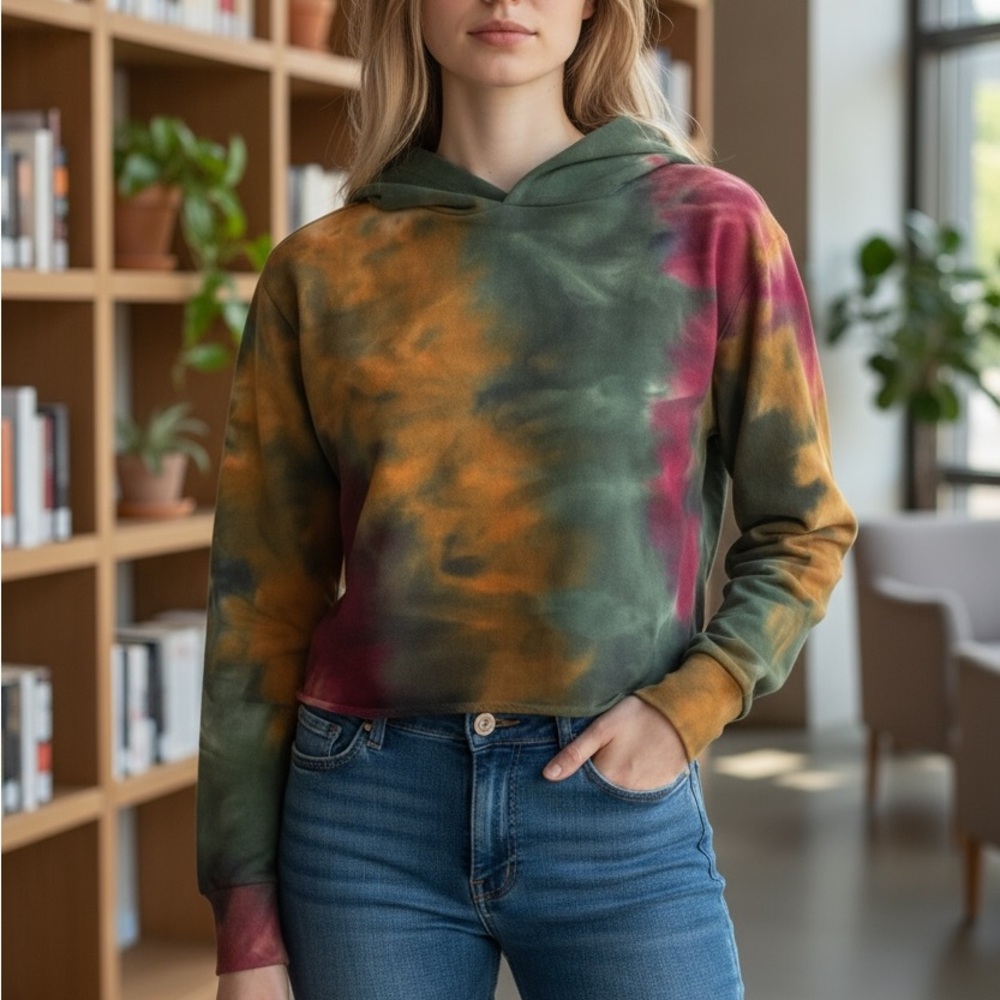 525 Tie-Dye Sweatshirt NWTXS Amber Multi A17